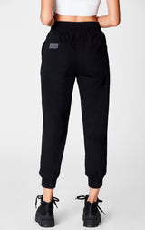 Carmar Denim: BLACK DRAWSTRING CROP PANT - IMPORT PANT
