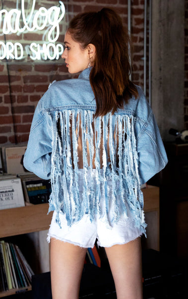 AUDREY PRASE CROP DENIM JACKET